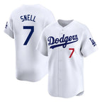 LA.Dodgers #7 Blake Snell Player White Game Limited Home Fdoa Stitched Jerseys
