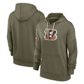 C.Bengals ## Bengals Blank Player Olive Salute to Service Performance Pullover Hoodie Limited Gdoa Stitched Jerseys