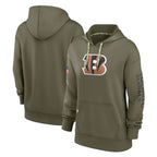C.Bengals ## Bengals Blank Player Olive Salute to Service Performance Pullover Hoodie Limited Gdoa Stitched Jerseys