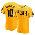 P.Pirates #10 Bryan Reynolds Player Gold City Connect Home Limited Elite Fdoa Stitched Jerseys