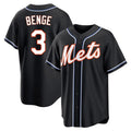 NY.Mets #3 Carson Benge Player Black Fashion Out Game Fdoa Stitched Jerseys