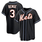 NY.Mets #3 Carson Benge Player Black Fashion Out Game Fdoa Stitched Jerseys