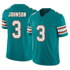 M.Dolphins #3 Chris Johnson Player Aqua Limited Alternate Vapor F.U.S.E. Home Game Gdoa Stitched Jerseys