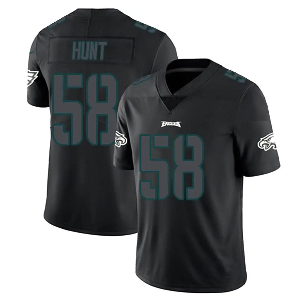 P.Eagles #58 Jalyx Hunt Player Limited Black Impact Home Game Gdoa Stitched Jerseys