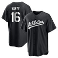Athletics #16 Nick Kurtz Player Black Fashion Home Game Gdoa Stitched Jerseys