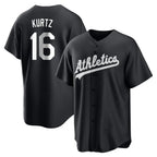 Athletics #16 Nick Kurtz Player Black Fashion Home Game Gdoa Stitched Jerseys