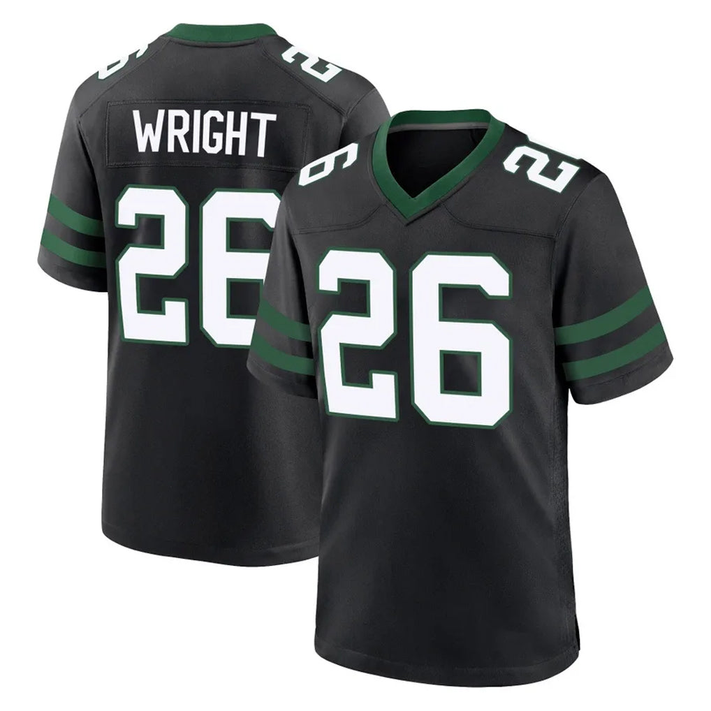 NY.Jets #26 Nahshon Wright Player Black Legacy Home Game Gdoa Stitched Jerseys