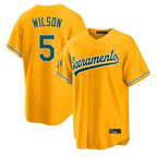 Athletics #5 Jacob Wilson Player Gold Home Game Gdoa Stitched Jerseys