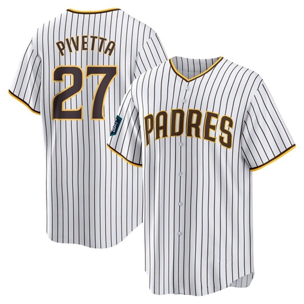 S.Diego Padres #27 Nick Pivetta Player White Home Game Fdoa Stitched Jerseys