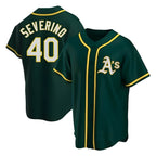 Athletics #40 Luis Severino player Green Replica Alternate Stitched Jersey
