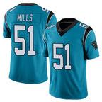 C.Panthers #51 Sam Mills Player Blue Vapor Untouchable Limited Game Gdoa Stitched Jerseys