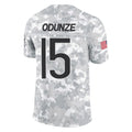 C.Bears #15 Rome Odunze Player Arctic Camo Salute to Service Limited Gdoa Stitched Jerseys