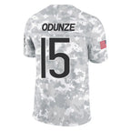 C.Bears #15 Rome Odunze Player Arctic Camo Salute to Service Limited Gdoa Stitched Jerseys