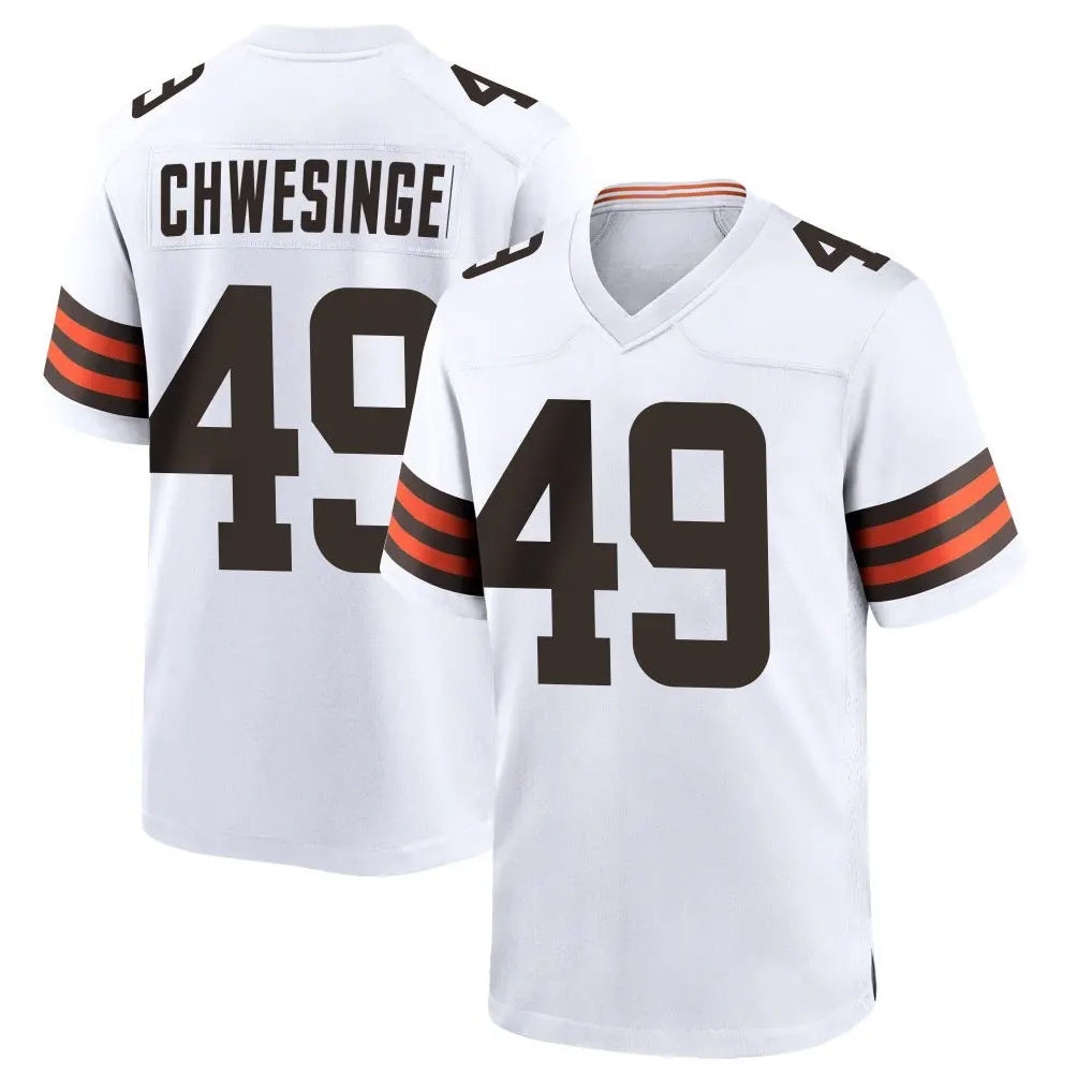 C.Browns #49 Carson Schwesinger Player White Home Game Gdoa Stitched Jerseys
