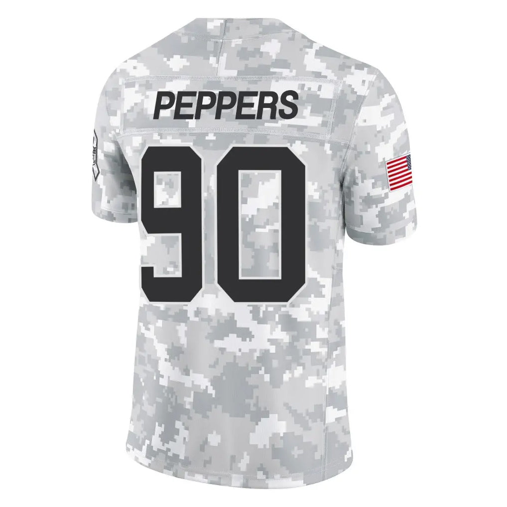 C.Panthers #90 Julius Peppers Player Arctic Camo Salute to Service Limited Game Gdoa Stitched Jerseys