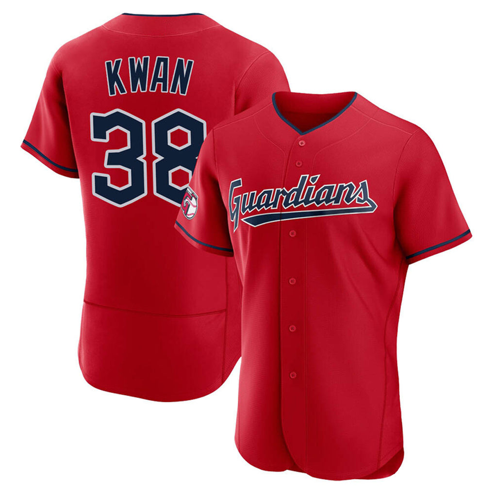C.Guardians #38 Steven Kwan Player Red Limited Elite Home Gdoa Stitched Jerseys