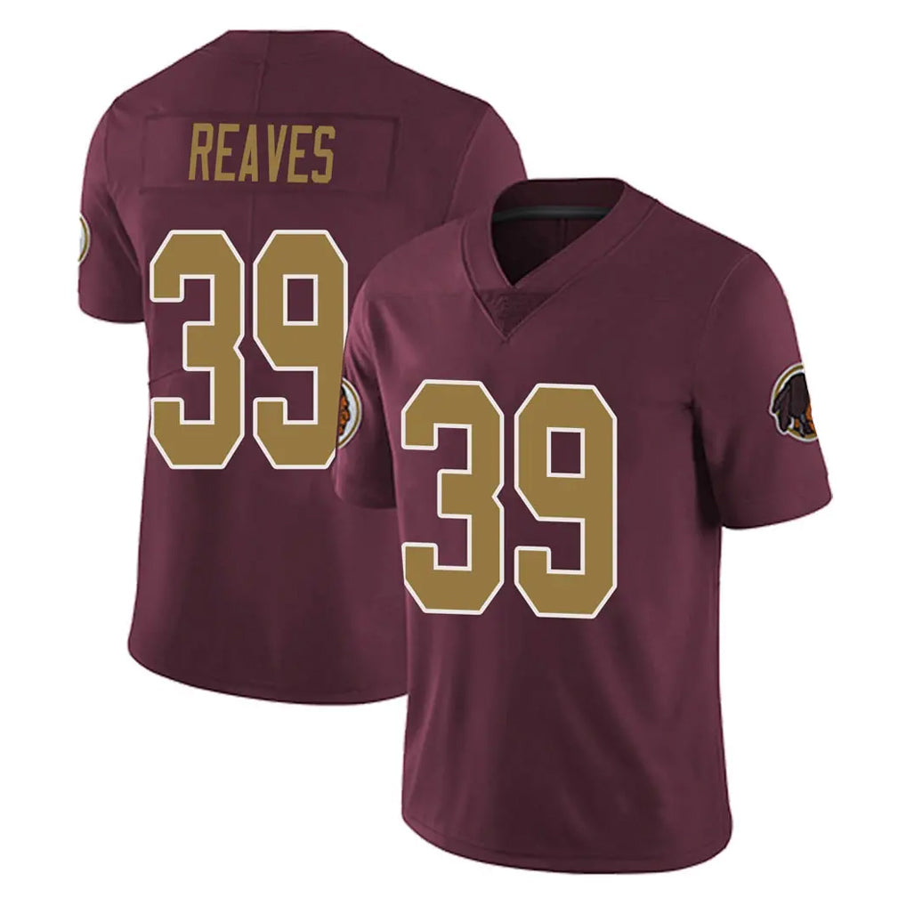 W.Commanders #39 Jeremy Reaves Player Burgundy Alternate Vapor Untouchable Home Game Gdoa Stitched Jerseys