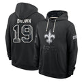 NO.Saints #19 Barion Brown Player 2026 Black Logo Pullover Hoodies Limited Game Gdoa Stitched Jerseys