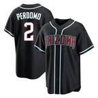 A.Diamondbacks #2 Geraldo Perdomo Player Black Home Game Gdoa Stitched Jerseys
