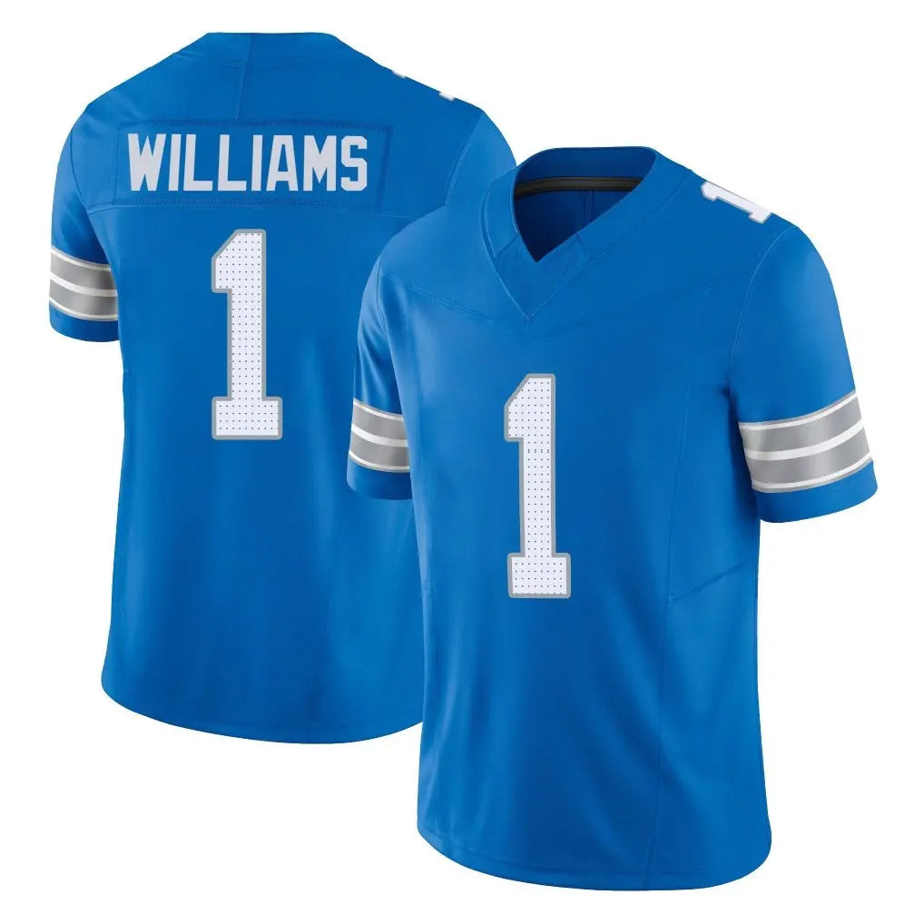 D.Lions #1 Jameson Williams Player Blue Limited Vapor F.U.S.E. Alternate Home Game Gdoa Stitched Jerseys