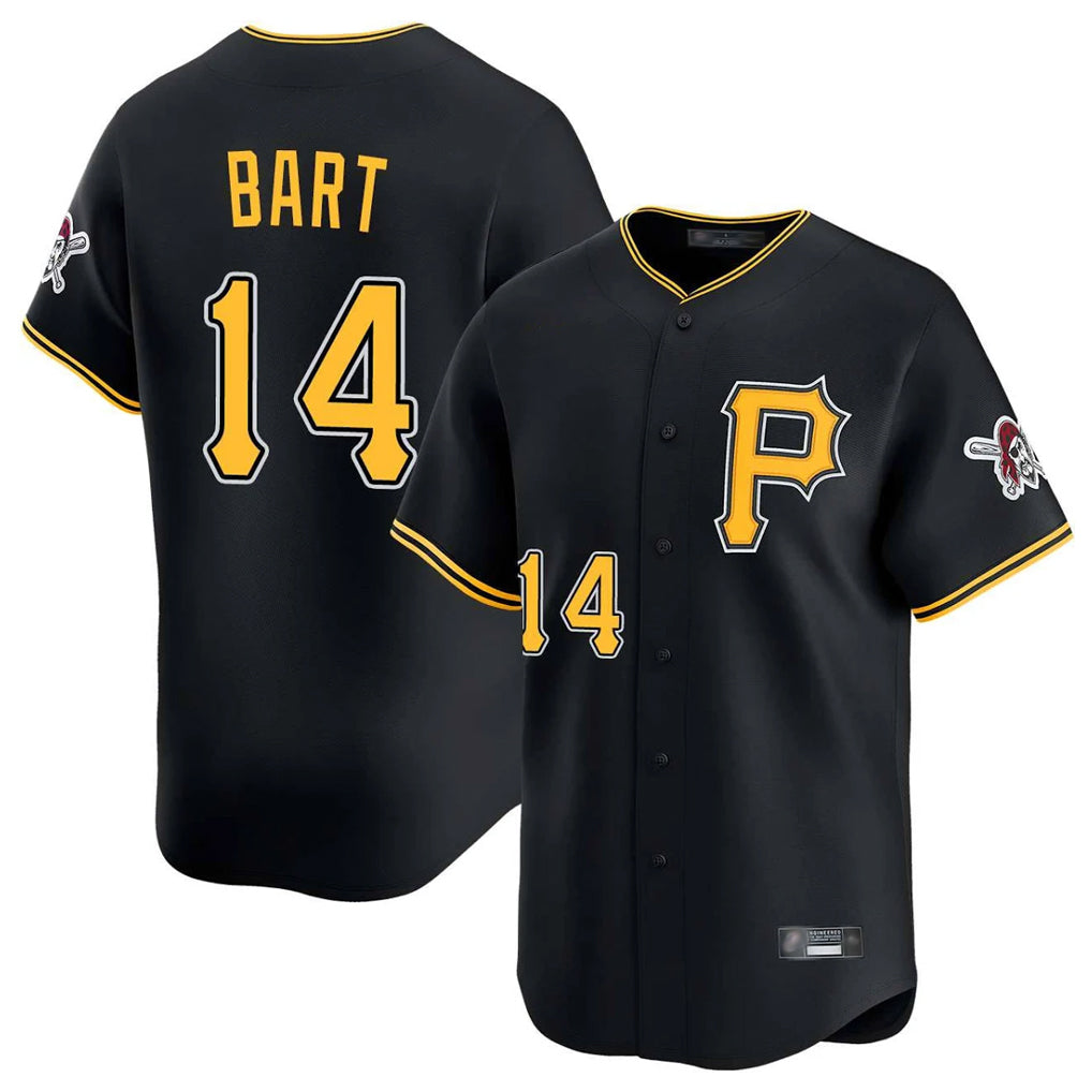 P.Pirates #14 Joey Bart Player Black Alternate Limited Game Fdoa Stitched Jerseys