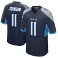 T.Titans #11 Jermaine Johnson II Player Navy Home Game Gdoa Stitched Jerseys