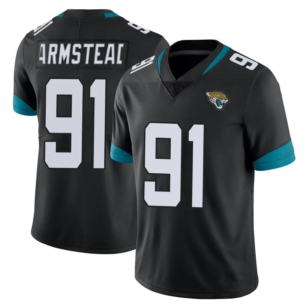 J.Jaguars #91 Arik Armstead Player Black Vapor Untouchable Limited Home Game Gdoa Stitched Jerseys