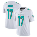 M.Dolphins #17 Trey Moore Player White Limited Vapor Untouchable Home Game Gdoa Stitched Jerseys