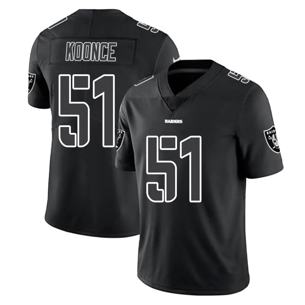 LV.Raiders #51 Malcolm Koonce Player Black Limited Black Impact Home Game Gdoa Stitched Jerseys