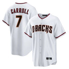 A.Diamondbacks #7 Corbin Carroll Player White Home Game Gdoa Stitched Jerseys