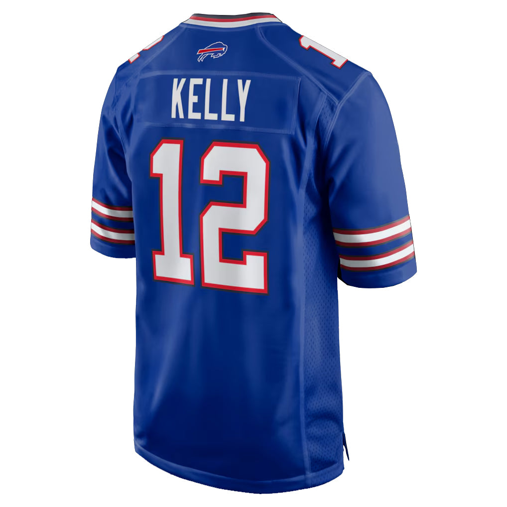 B.Bills #12 Jim Kelly Player Royal Home Game Gdoa Stitched Jerseys