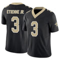 NO.Saints #3 Travis Etienne Jr. Player Black Limited Vapor F.U.S.E. Home Game Gdoa Stitched Jerseys