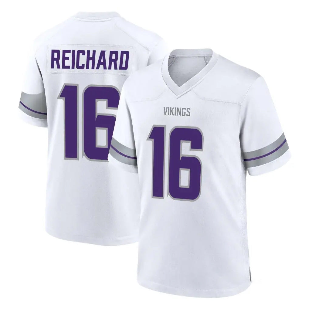 M.Vikings #16 Will Reichard Player White Alternate Home Game Gdoa Stitched Jerseys