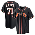 H.Astros #71 Josh Hader Player Black Fashion Out Home Game Gdoa Stitched Jerseys