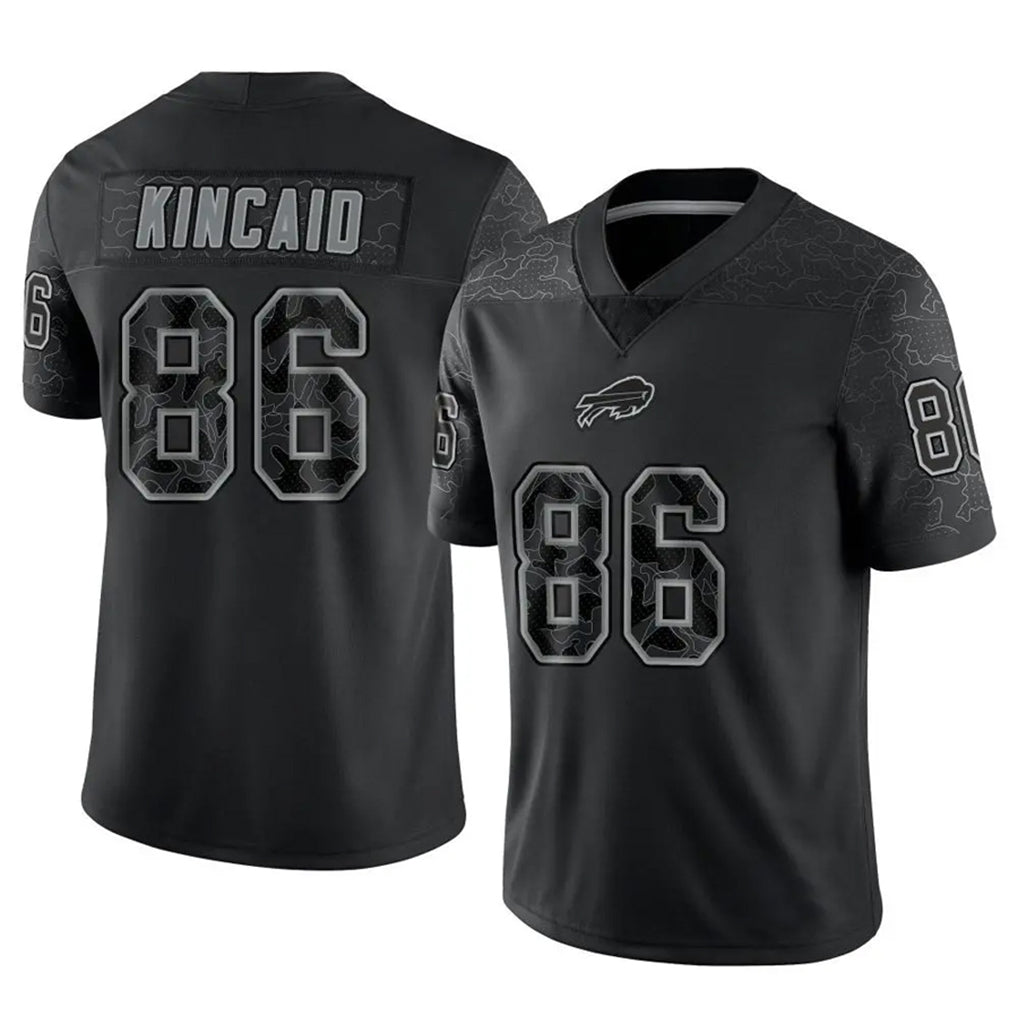 B.Bills #86 Dalton Kincaid Player Black RFLCTV Limited Gdoa Stitched Jerseys