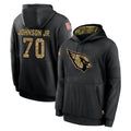 A.Cardinals #70 Paris Johnson Jr. Player Black Salute to Service Sideline Performance Pullover Hoodies Home Game Gdoa Stitched Jerseys