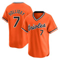 B.Orioles #7 Jackson Holliday Player Orange T-shirt Limited Home Game Gdoa Stitched Jerseys