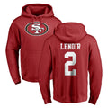 SF.49ers #2 Deommodore Lenoir Player Red LOGO Pullover Hoodies Home Game Gdoa Stitched Jerseys