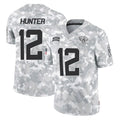 J.Jaguars #12 Travis Hunter Player Arctic Camo Salute To Service Limited Game Gdoa Stitched Jerseys