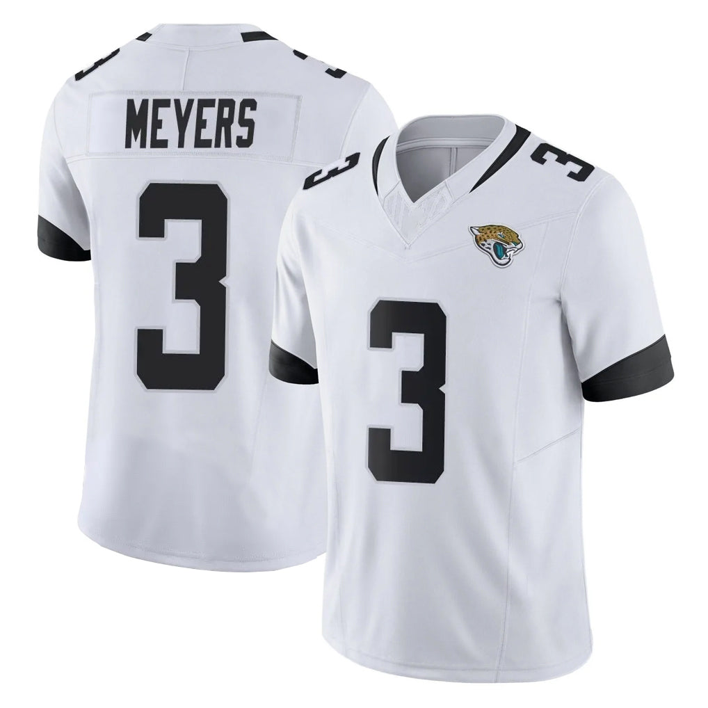 J.Jaguars #3 Jakobi Meyers Player White Vapor F.U.S.E. Limited Home Game Gdoa Stitched Jerseys