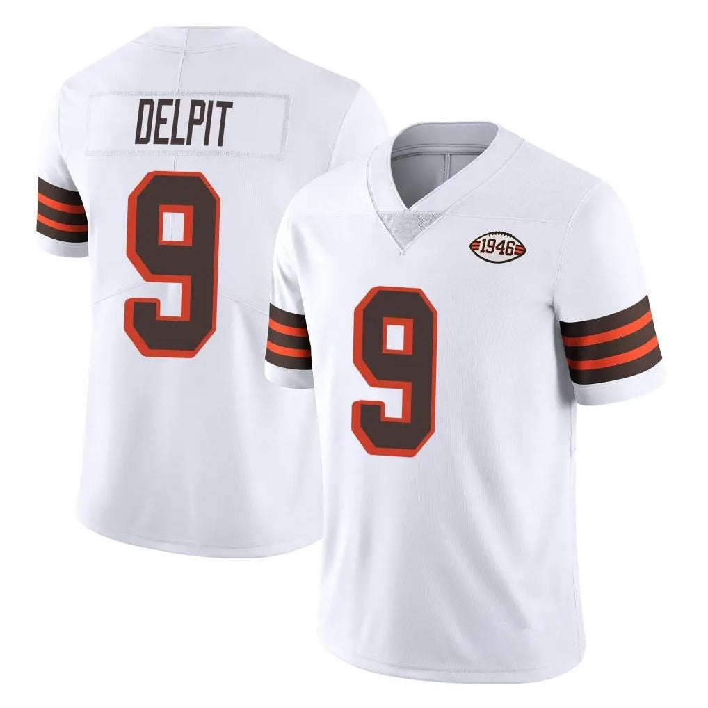 C.Browns #9 Grant Delpit Player White Limited  Vapor 1946 Collection Alternate Game Gdoa Stitched Jerseys