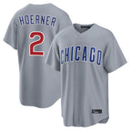C.Cubs #2 Nico Hoerner Player Gray Home Game Gdoa Stitched Jerseys