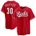 C.Reds #30 Ken Griffey Player Red Home Game Gdoa Stitched Jerseys