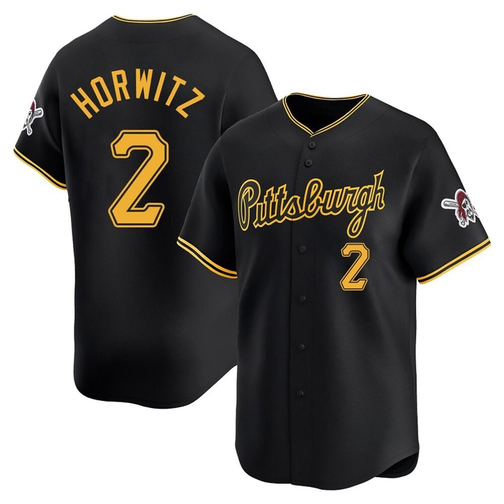 P.Pirates #2 Spencer Horwitz Player Black Alt Home Limited Fdoa Stitched Jerseys