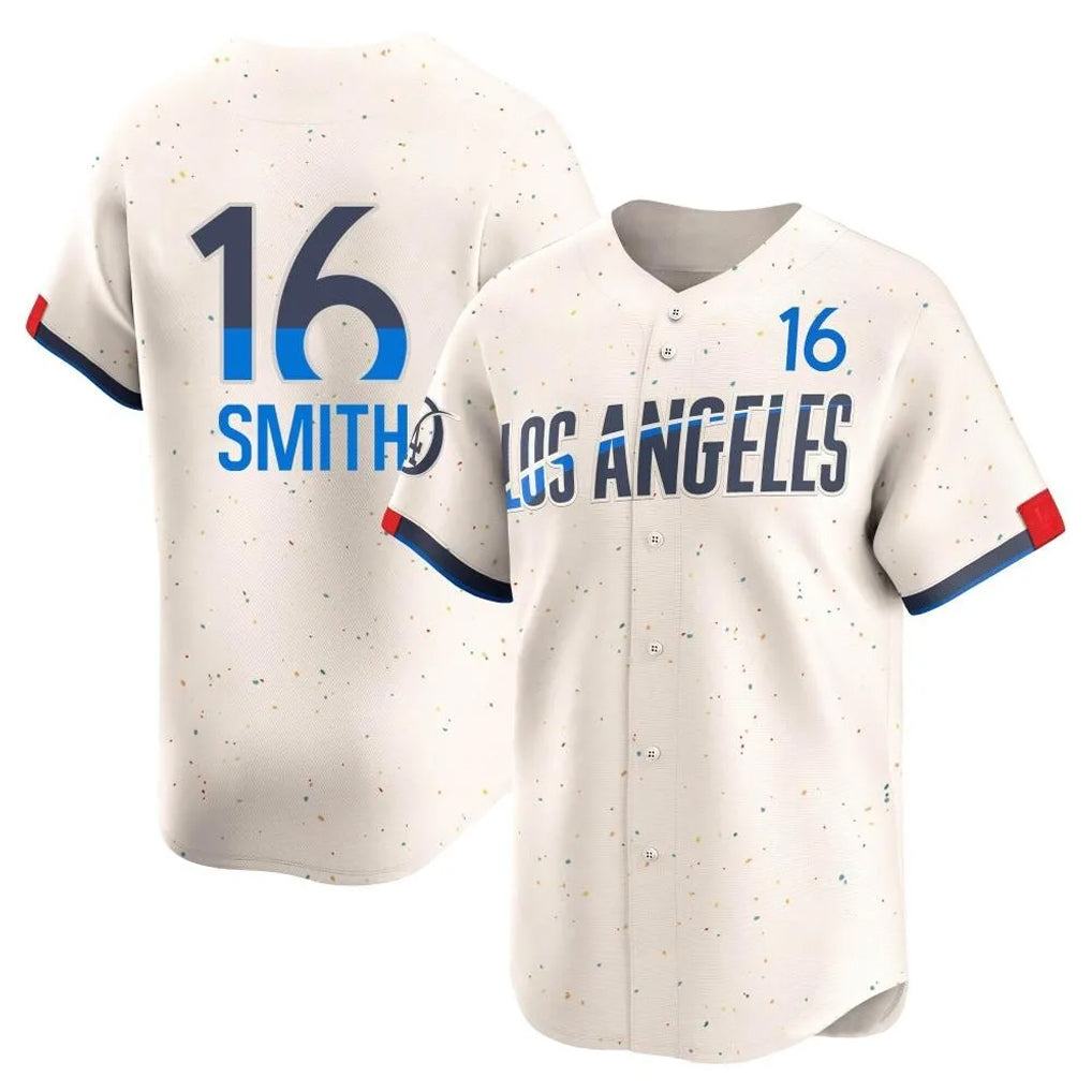 LA.Dodgers #16 Will Smith Player Cream City Connect Limited Home Fdoa Stitched Jerseys