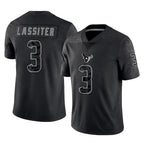 H.Texans #3 Kamari Lassiter Player Black Reflective Limited Game Gdoa Stitched Jerseys