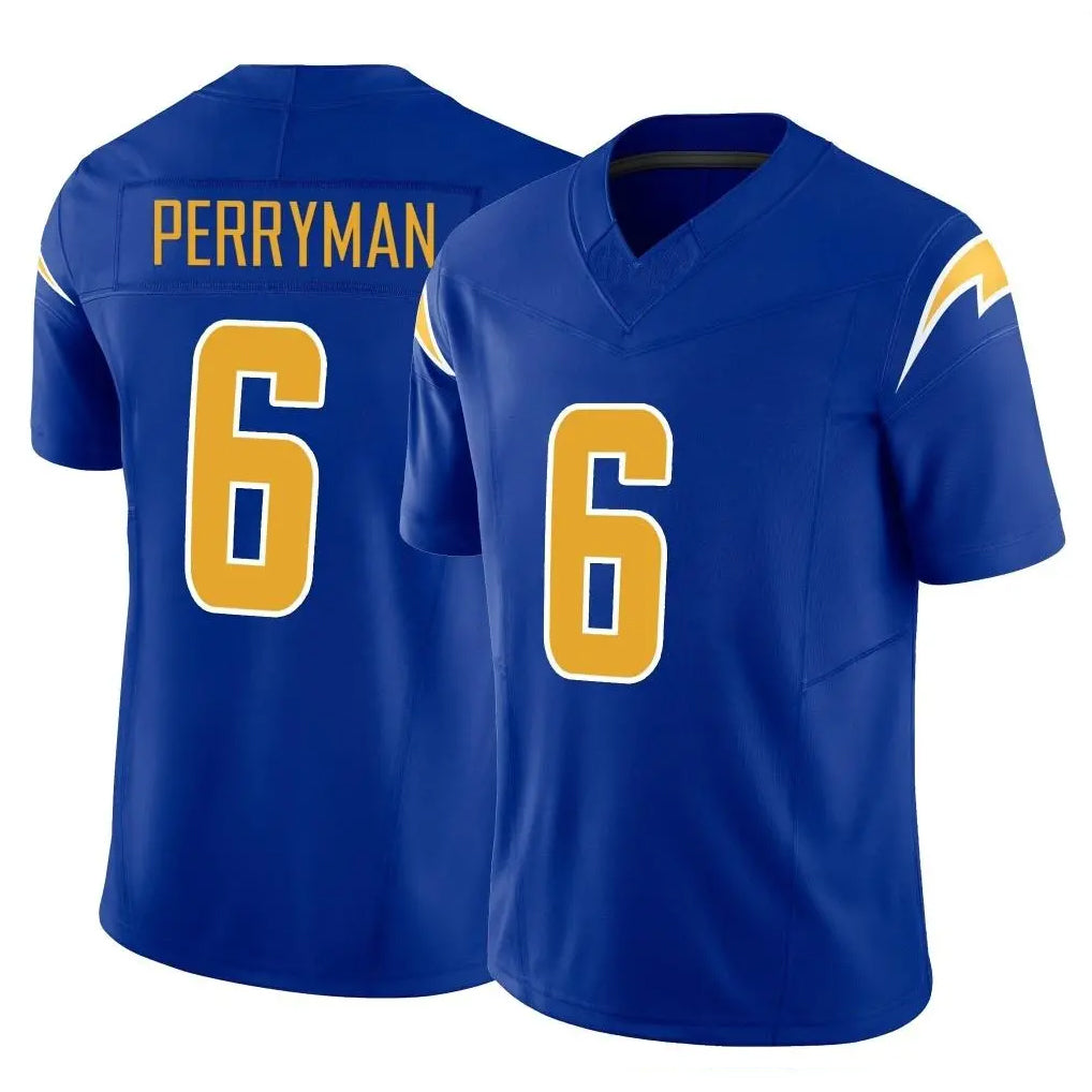 LA.Chargers #6 Denzel Perryman Player Royal Limited Vapor F.U.S.E. Home Game Gdoa Stitched Jerseys