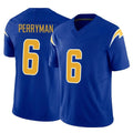 LA.Chargers #6 Denzel Perryman Player Royal Limited Vapor F.U.S.E. Home Game Gdoa Stitched Jerseys