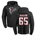 A.Falcons #65 Matthew Bergeron Player Black LOGO Pullover Hoodies Home Game Gdoa Stitched Jerseys