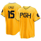 P.Pirates #15 Oneil Cruz Player Gold City Connect Home Game Fdoa Stitched Jerseys